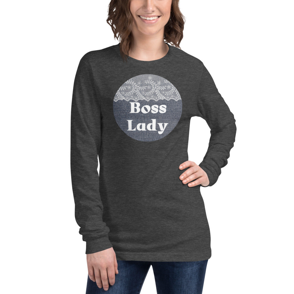 Boss Lady Long Sleeve Tee - Fearless Confidence Coufeax™