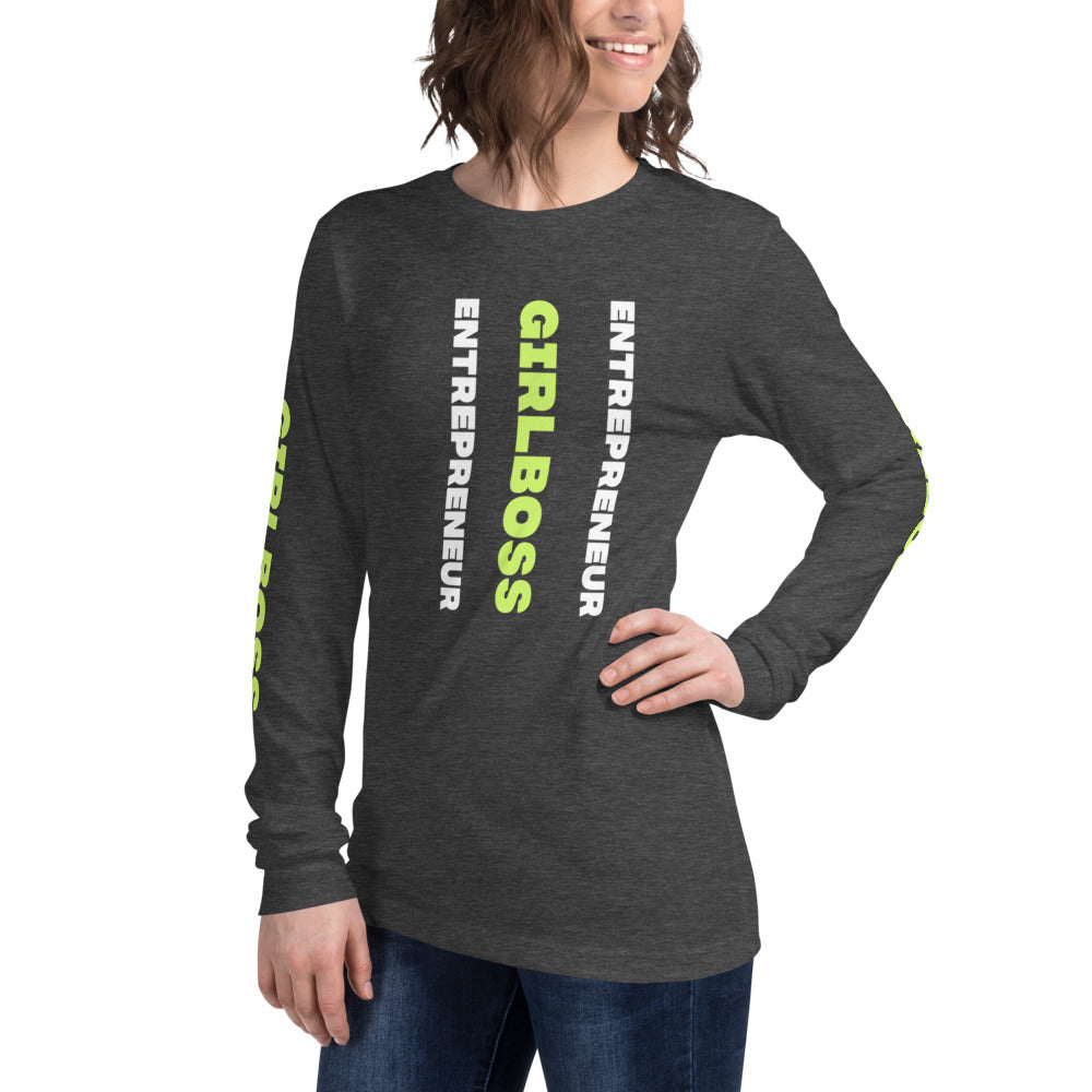 Girlboss Entrepreneur Long Sleeve Tee - Fearless Confidence Coufeax™