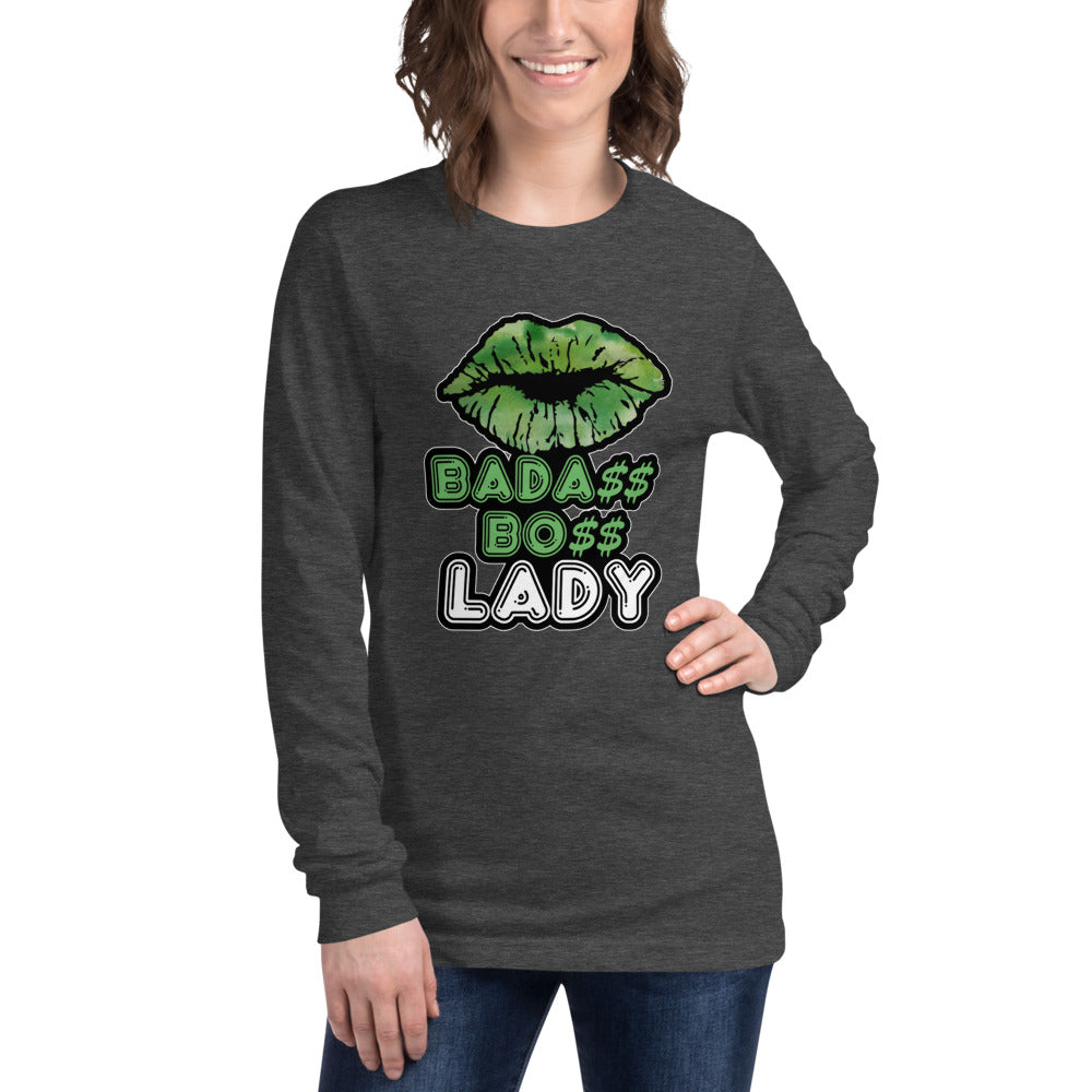 BADA$$  BO$$ LADY Long Sleeve Tee - Fearless Confidence Coufeax™