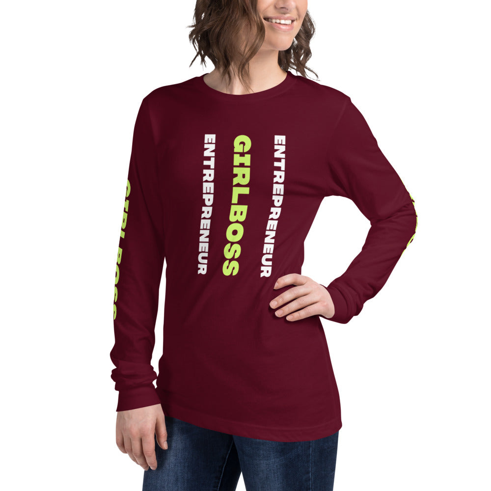 Girlboss Entrepreneur Long Sleeve Tee - Fearless Confidence Coufeax™