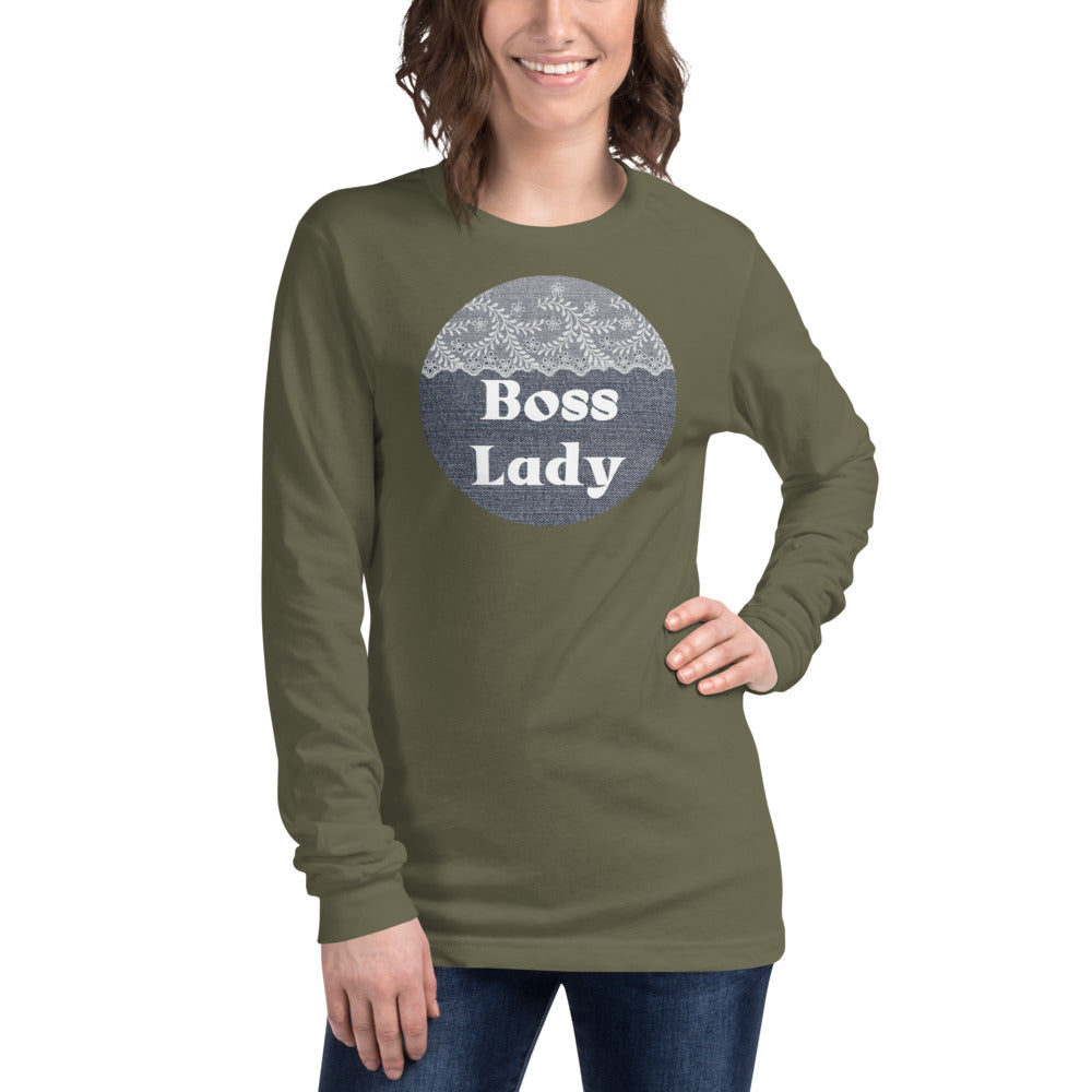 Boss Lady Long Sleeve Tee - Fearless Confidence Coufeax™