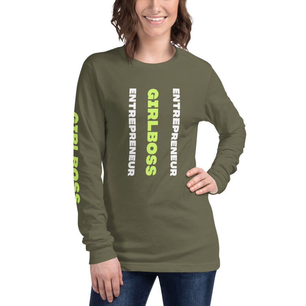 Girlboss Entrepreneur Long Sleeve Tee - Fearless Confidence Coufeax™