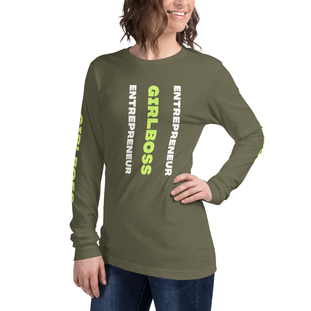 Girlboss Entrepreneur Long Sleeve Tee - Fearless Confidence Coufeax™