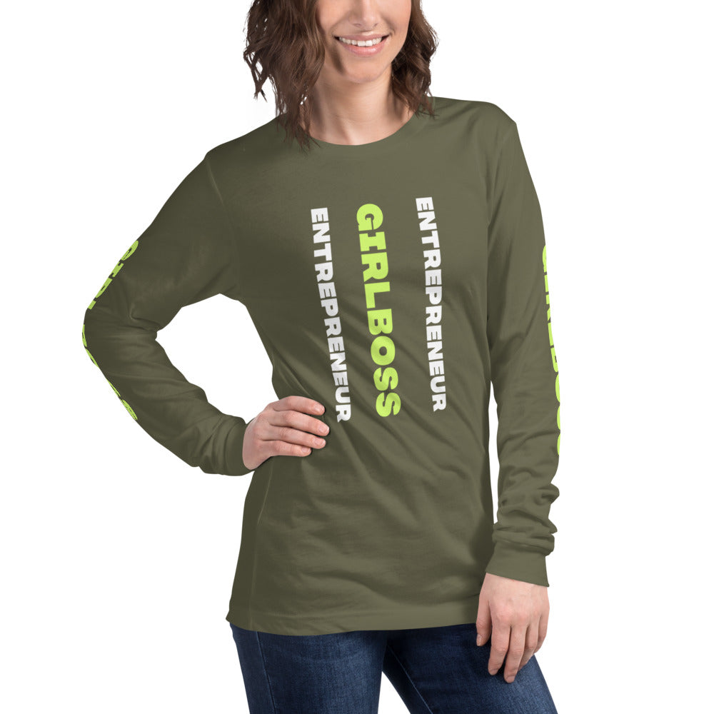 Girlboss Entrepreneur Long Sleeve Tee - Fearless Confidence Coufeax™