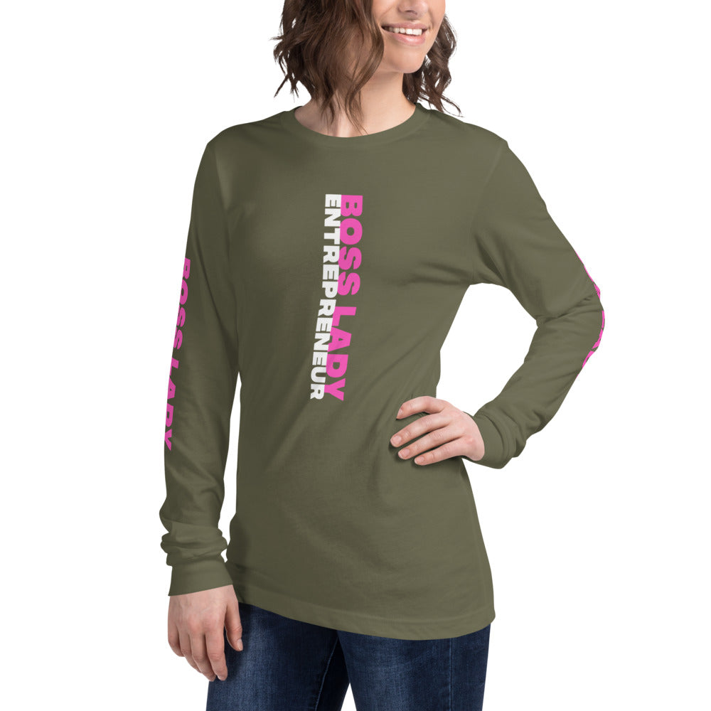 Boss Lady Long Sleeve Tee - Fearless Confidence Coufeax™