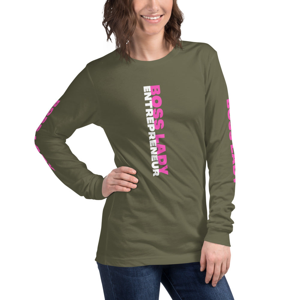 Boss Lady Long Sleeve Tee - Fearless Confidence Coufeax™