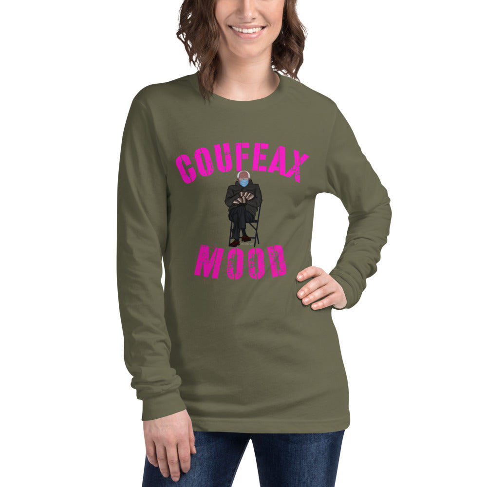 Coufeax Mood Bernie Saunders Long Sleeve Tee - Fearless Confidence Coufeax™