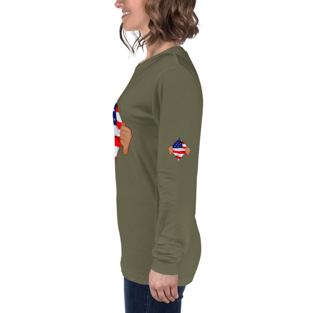 Dieheart American July 4th Long Sleeve Tee - Fearless Confidence Coufeax™