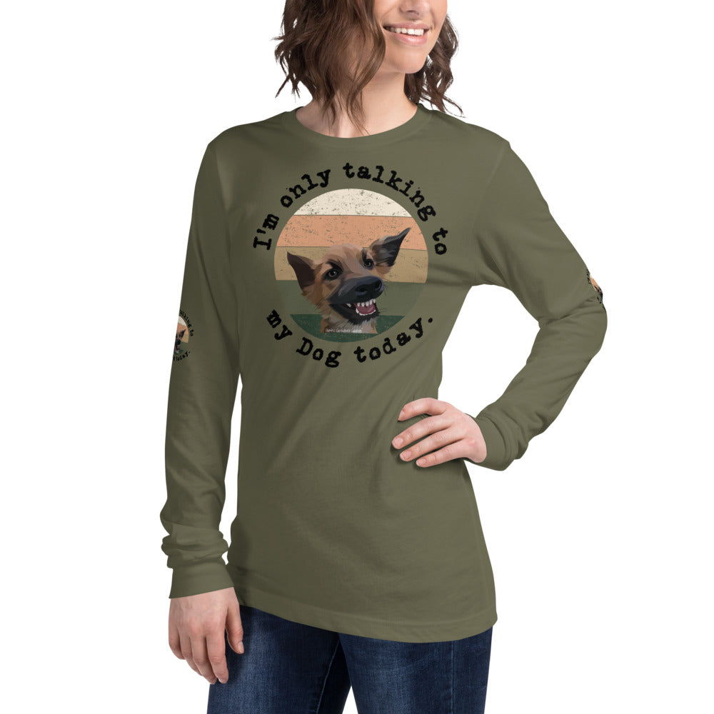 Funny Dog Tshirt Long Sleeve Tee - Fearless Confidence Coufeax™