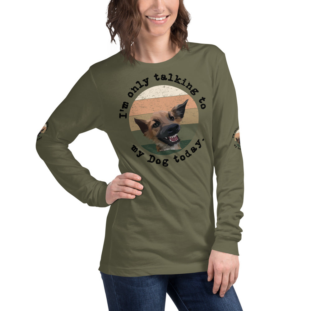 Funny Dog Tshirt Long Sleeve Tee - Fearless Confidence Coufeax™