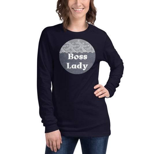 Boss Lady Long Sleeve Tee - Fearless Confidence Coufeax™