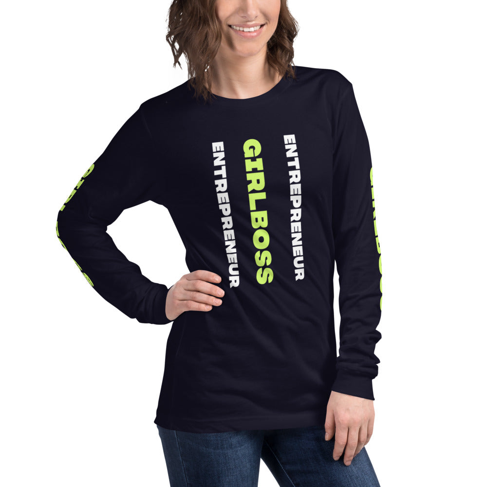 Girlboss Entrepreneur Long Sleeve Tee - Fearless Confidence Coufeax™