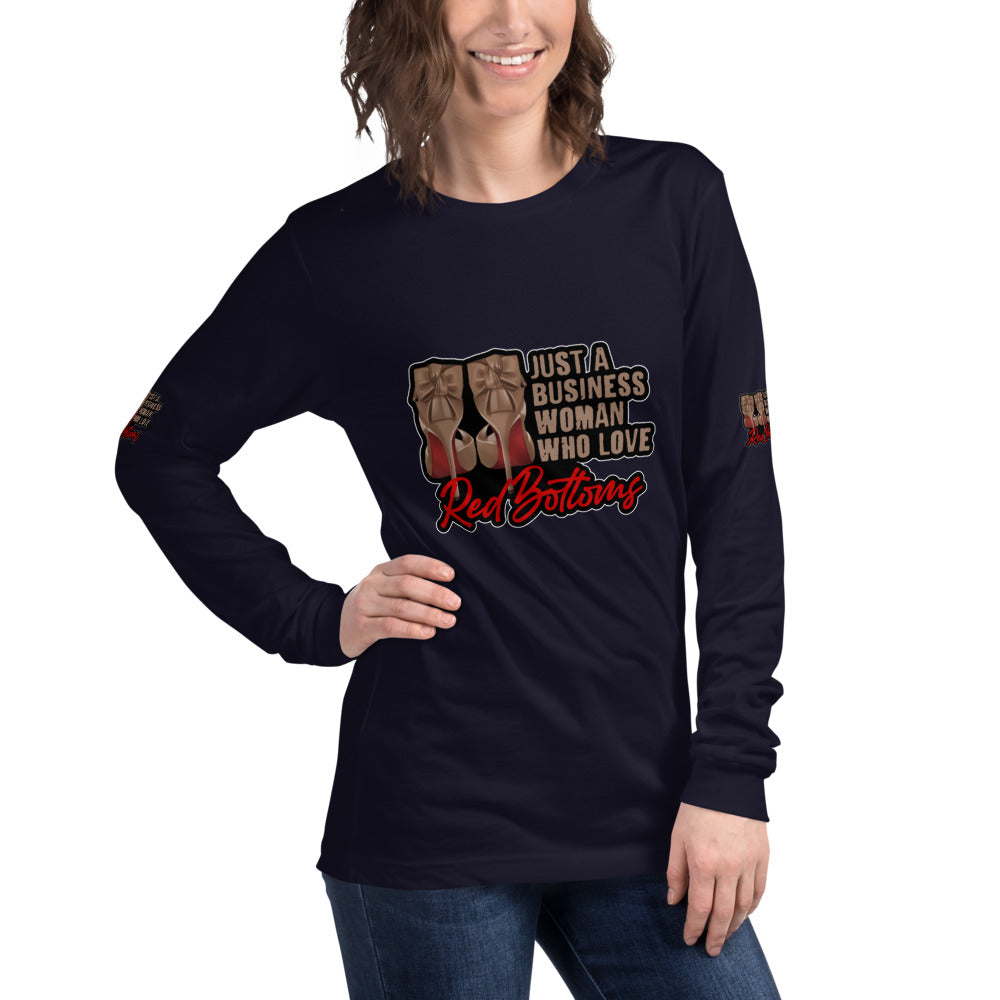 Just A Businesswoman Who Loves Red Long Sleeve Tee - Fearless Confidence Coufeax™