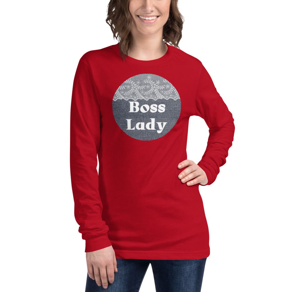 Boss Lady Long Sleeve Tee - Fearless Confidence Coufeax™