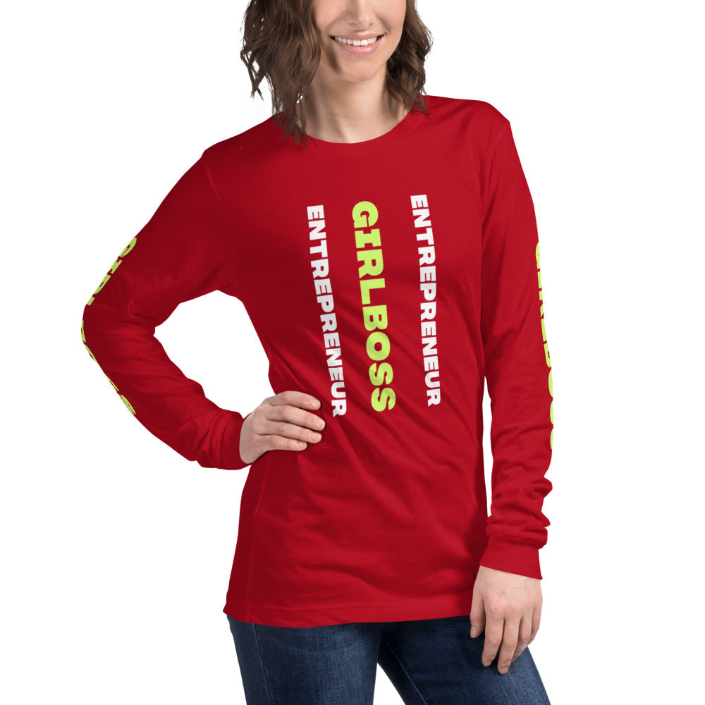 Girlboss Entrepreneur Long Sleeve Tee - Fearless Confidence Coufeax™