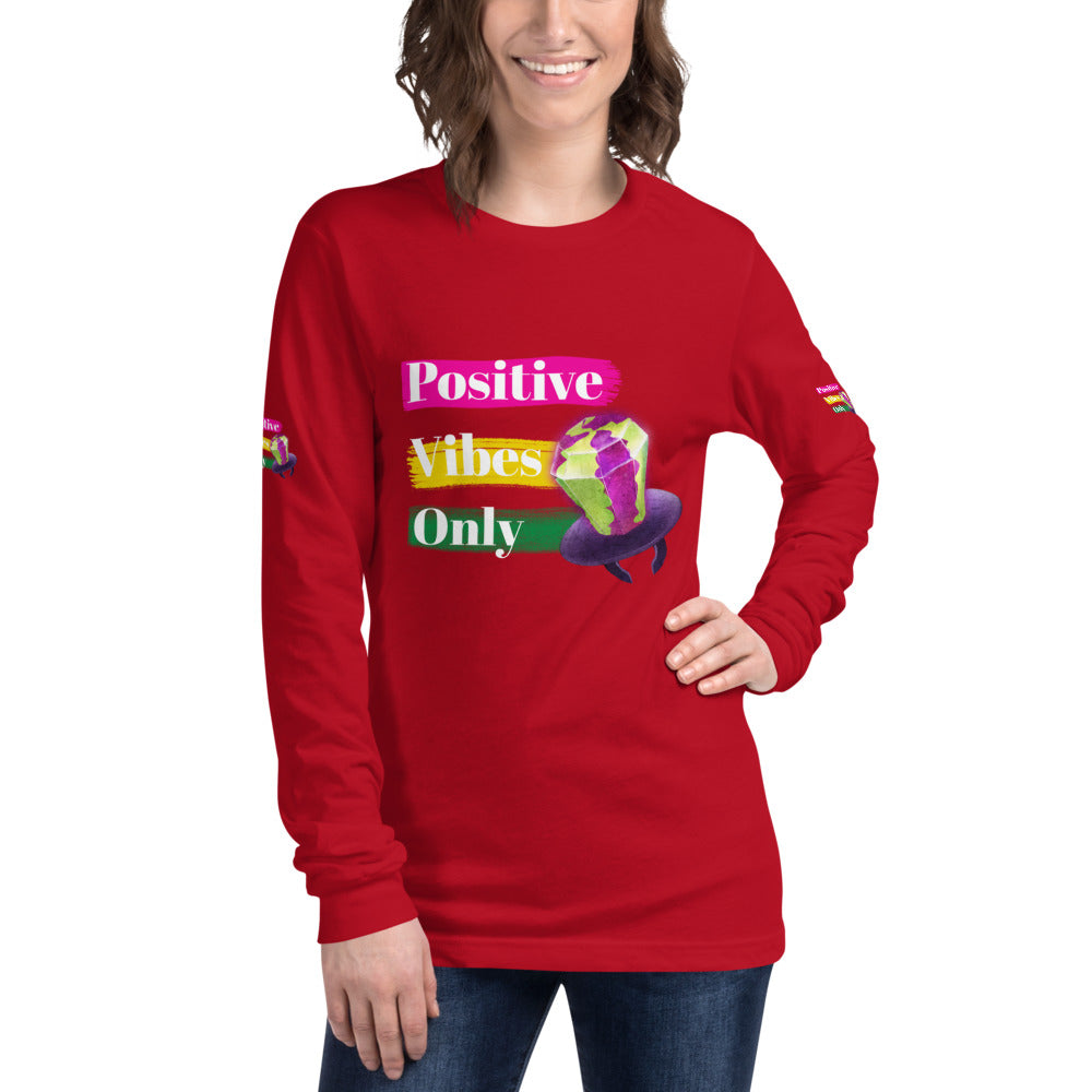 Positive Vibes Only Ring Pop Long Sleeve Tee - Fearless Confidence Coufeax™