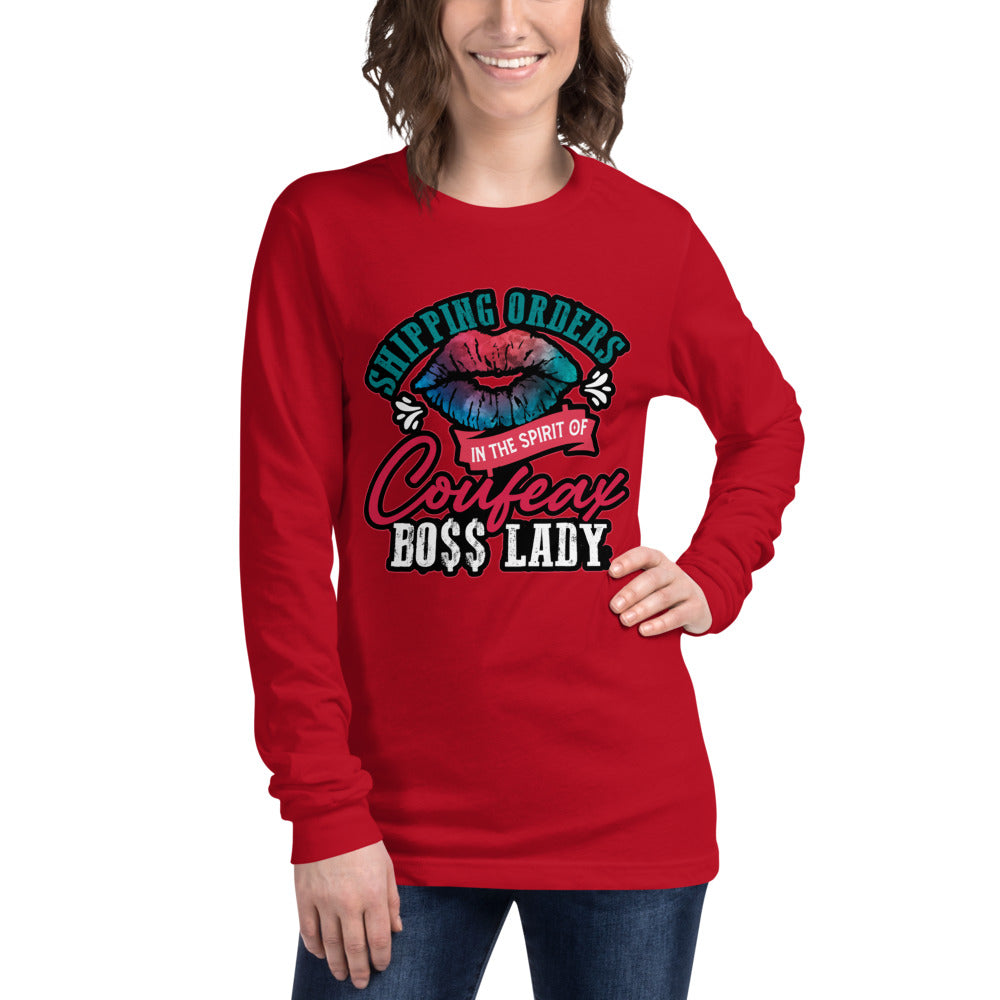 SHIPPING Orders IN SPIRIT OF THE COUFEAX BOSS LADY Long Sleeve Tee - Fearless Confidence Coufeax™