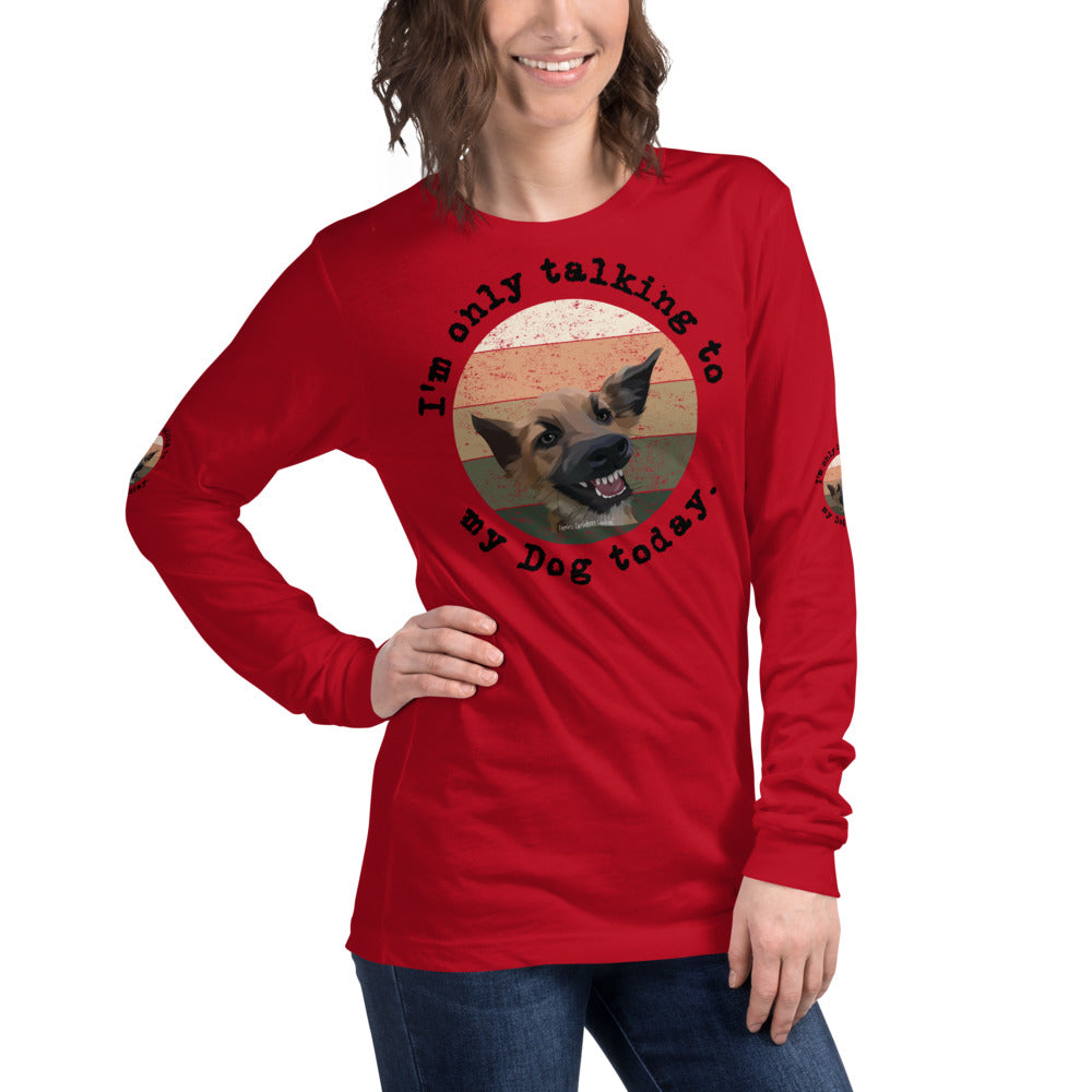 Funny Dog Tshirt Long Sleeve Tee - Fearless Confidence Coufeax™