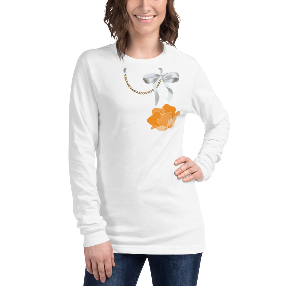 Necklace Long Sleeve Tee - Fearless Confidence Coufeax™