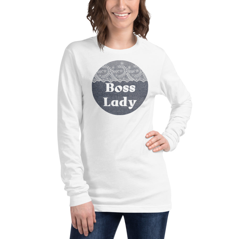 Boss Lady Long Sleeve Tee - Fearless Confidence Coufeax™