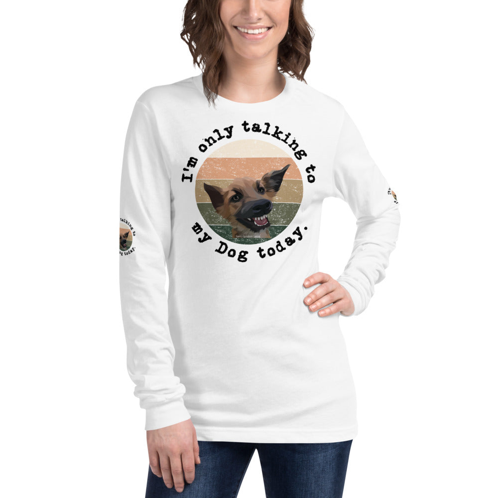 Funny Dog Tshirt Long Sleeve Tee - Fearless Confidence Coufeax™