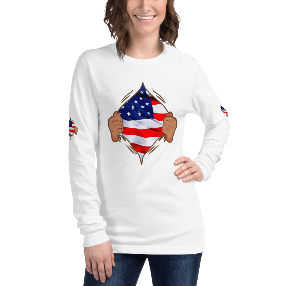 Dieheart American July 4th Long Sleeve Tee - Fearless Confidence Coufeax™