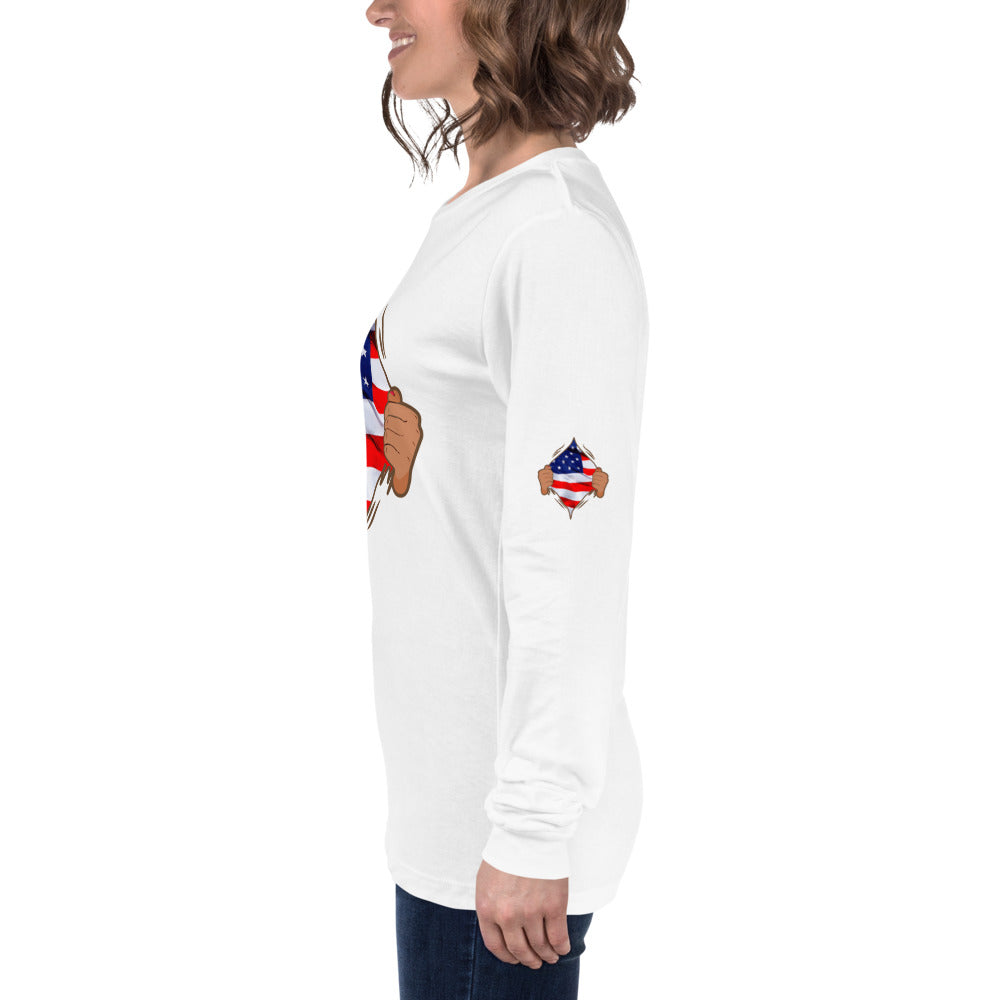 Dieheart American July 4th Long Sleeve Tee - Fearless Confidence Coufeax™