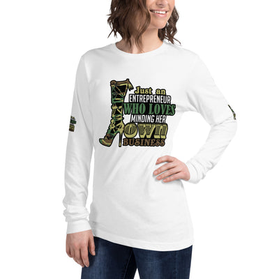 Just An Entrepreneur Minding Her Own Business Long Sleeve Tee - Fearless Confidence Coufeax™