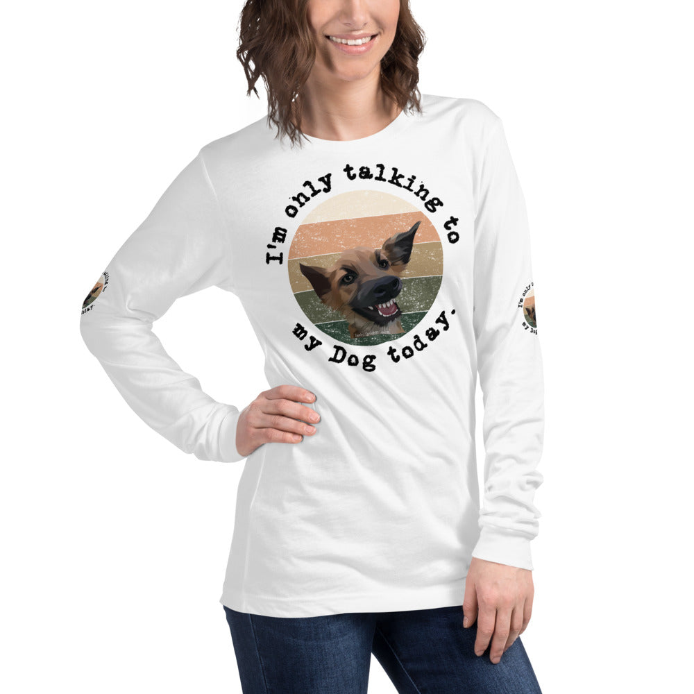 Funny Dog Tshirt Long Sleeve Tee - Fearless Confidence Coufeax™