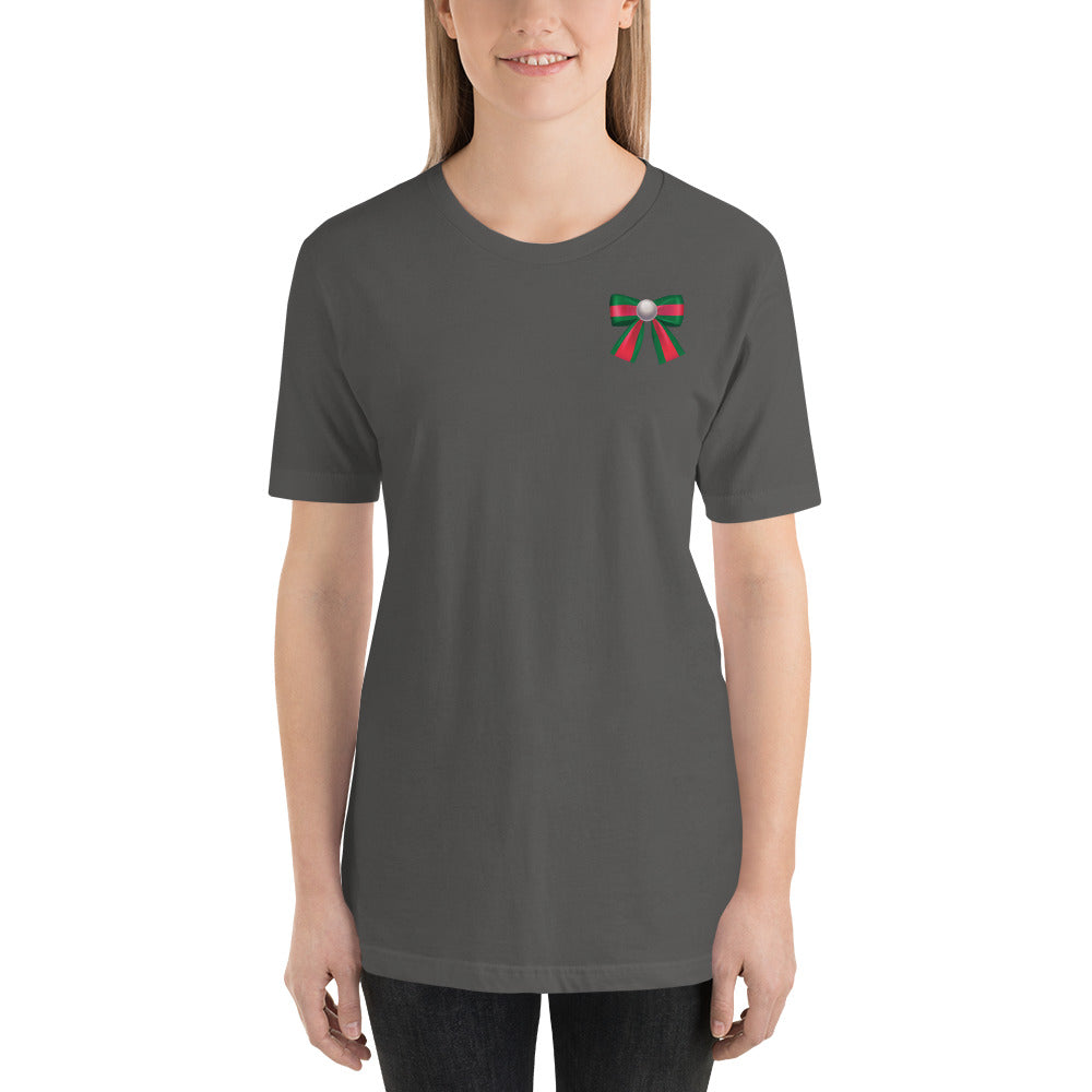 Pearl Ccolorblock Pocket Bow T-Shirt - Fearless Confidence Coufeax™