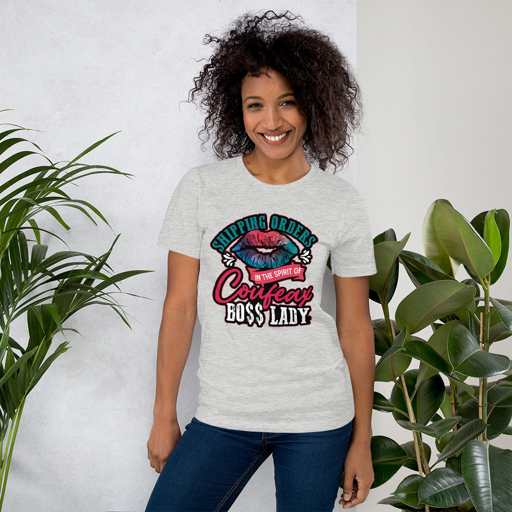 Shipping Orders in the Spirit of Coufeax Boss lady Short-Sleeve T-Shirt - Fearless Confidence Coufeax™