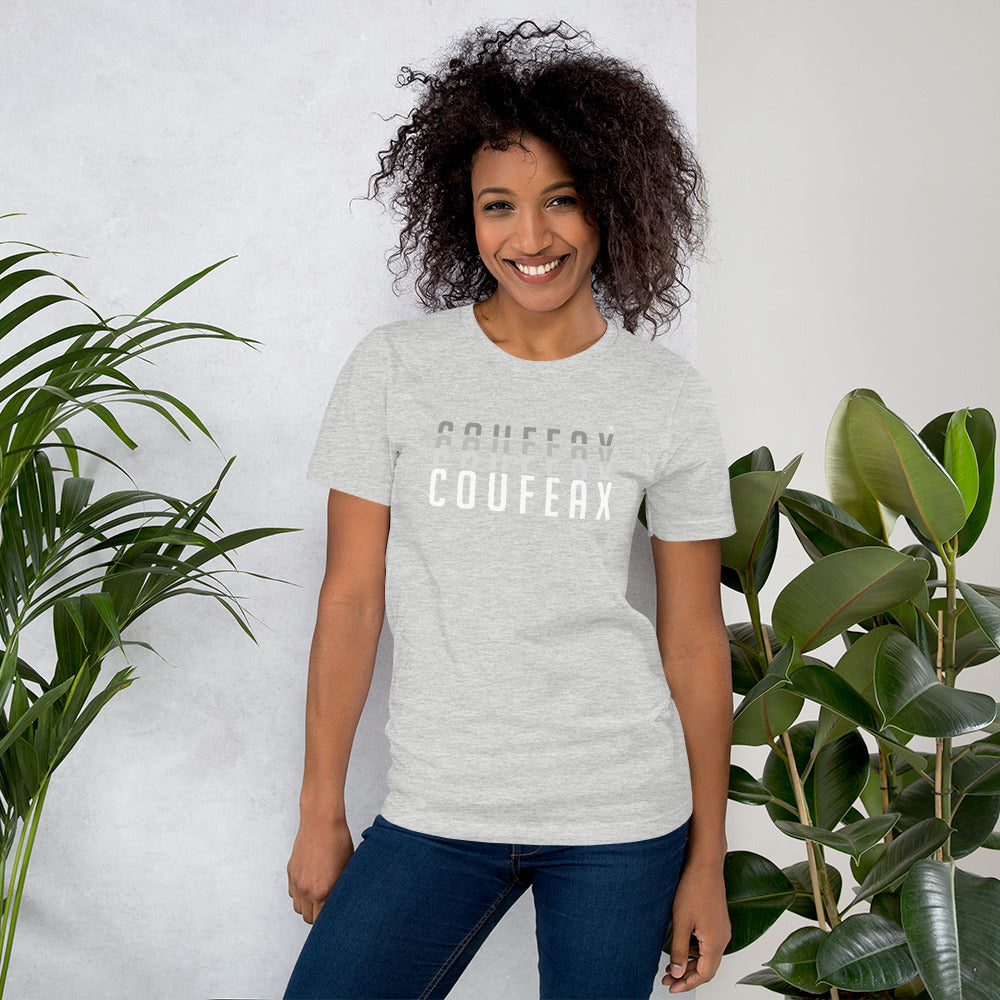 COUFEAX REPEATED TEXT Short-Sleeve T-Shirt - Fearless Confidence Coufeax™