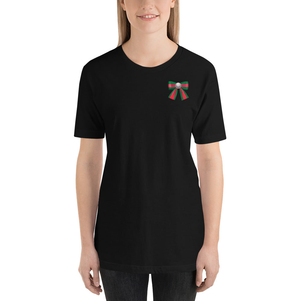 Pearl Ccolorblock Pocket Bow T-Shirt - Fearless Confidence Coufeax™