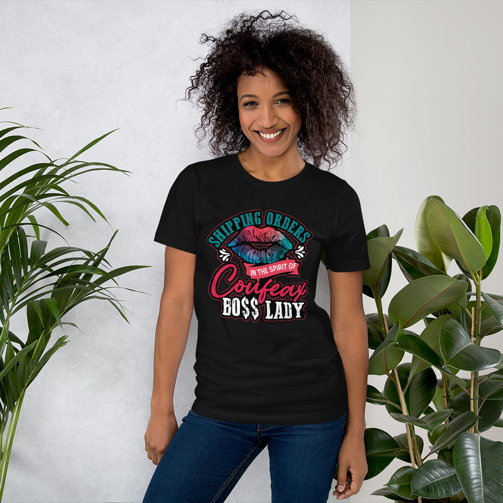 Shipping Orders in the Spirit of Coufeax Boss lady Short-Sleeve T-Shirt - Fearless Confidence Coufeax™