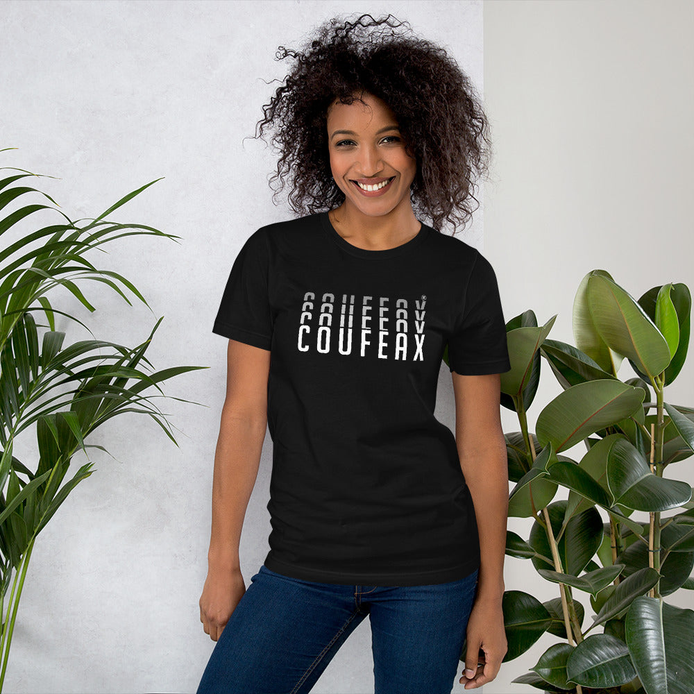 COUFEAX REPEATED TEXT Short-Sleeve T-Shirt - Fearless Confidence Coufeax™