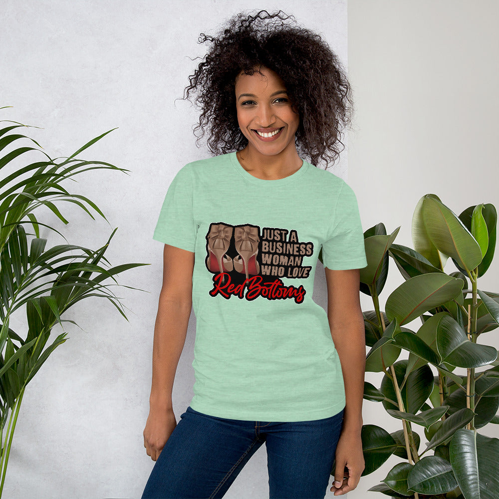 Just  Business Woman Who Loves Red Bottoms Short-Sleeve T-Shirt - Fearless Confidence Coufeax™