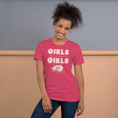 Girls Support Girls T-Shirt - Fearless Confidence Coufeax™