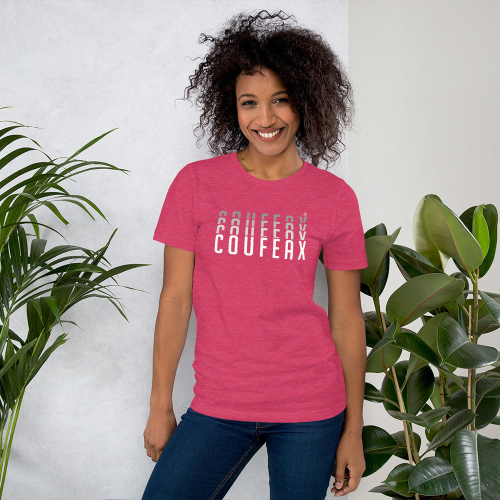 COUFEAX REPEATED TEXT Short-Sleeve T-Shirt - Fearless Confidence Coufeax™