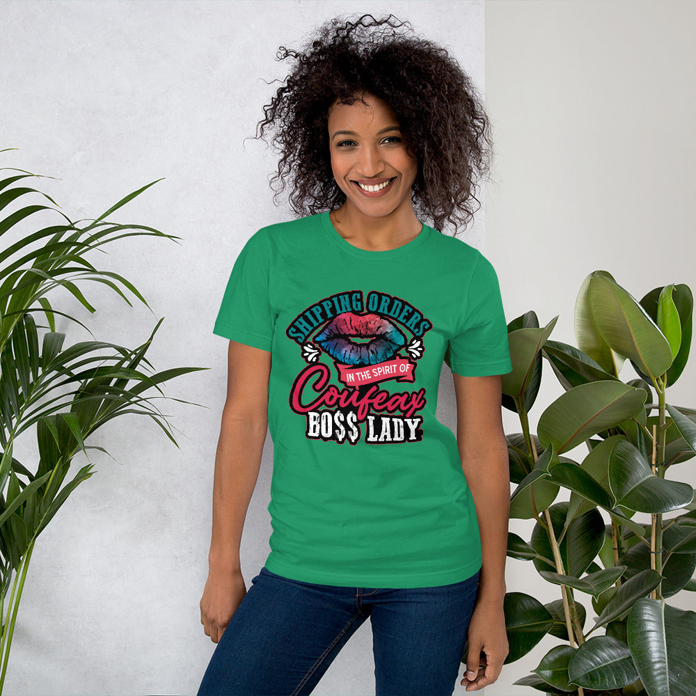 Shipping Orders in the Spirit of Coufeax Boss lady Short-Sleeve T-Shirt - Fearless Confidence Coufeax™