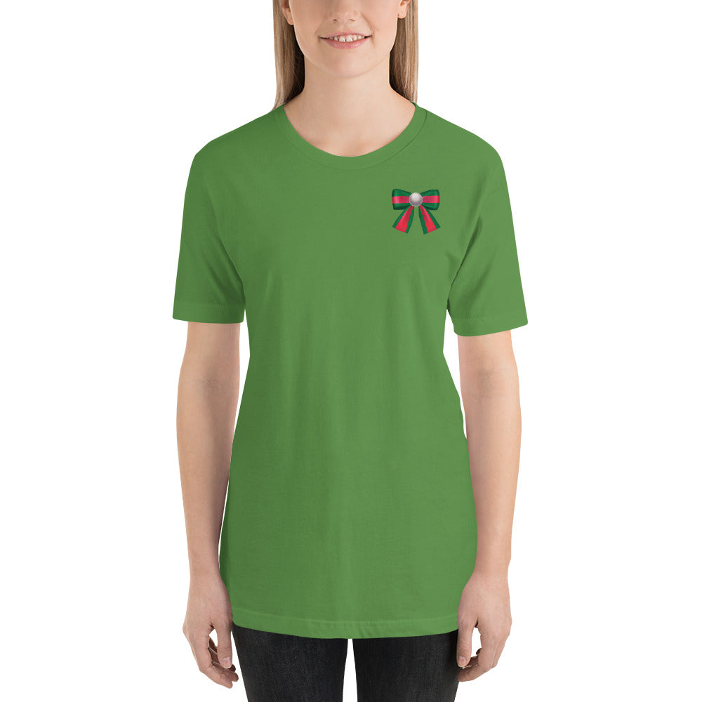 Pearl Ccolorblock Pocket Bow T-Shirt - Fearless Confidence Coufeax™