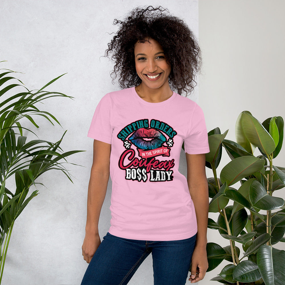 Shipping Orders in the Spirit of Coufeax Boss lady Short-Sleeve T-Shirt - Fearless Confidence Coufeax™