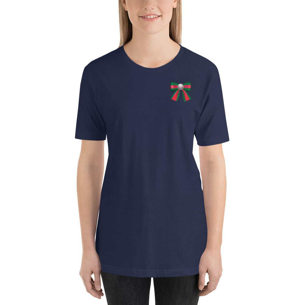 Pearl Ccolorblock Pocket Bow T-Shirt - Fearless Confidence Coufeax™