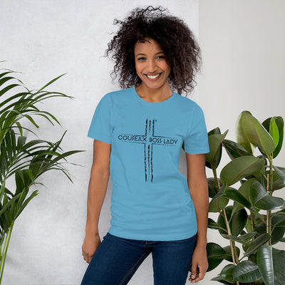 Coufeax Boss Lady CrossShort-Sleeve T-Shirt - Fearless Confidence Coufeax™