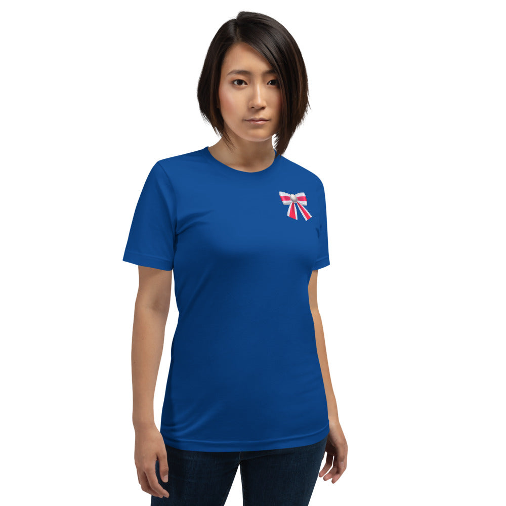 PEARL COLORBLOCK POCKET  BOW T-Shirt - Fearless Confidence Coufeax™