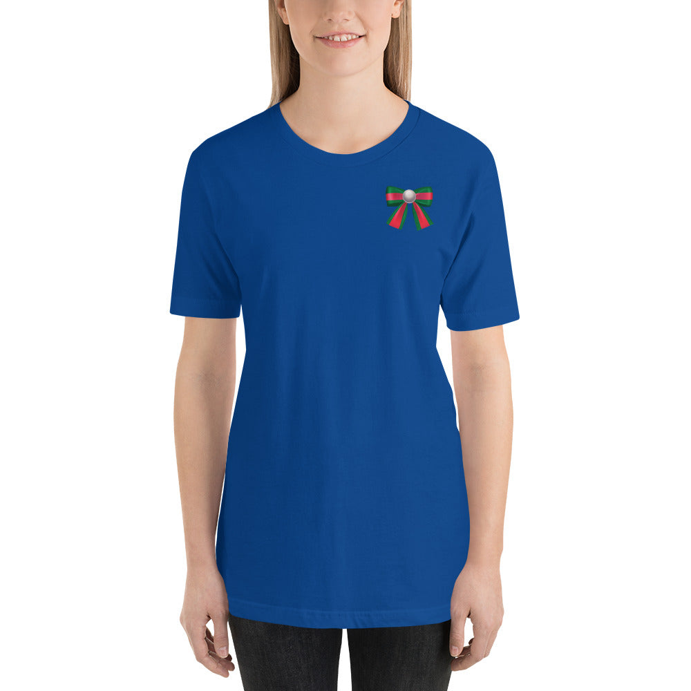 Pearl Ccolorblock Pocket Bow T-Shirt - Fearless Confidence Coufeax™