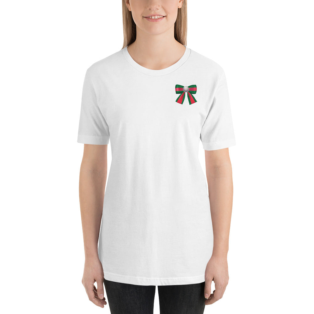 Pearl Ccolorblock Pocket Bow T-Shirt - Fearless Confidence Coufeax™