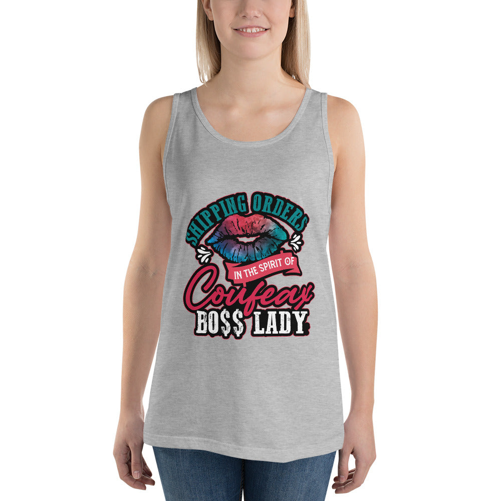 Shipping Orders in the Sporit of Coufeax Boss  LadyTank Top - Fearless Confidence Coufeax™