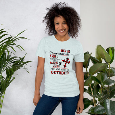 NEVER UNDERESTIMATE A GIRL BORN IN OCTOBERT-Shirt - Fearless Confidence Coufeax™