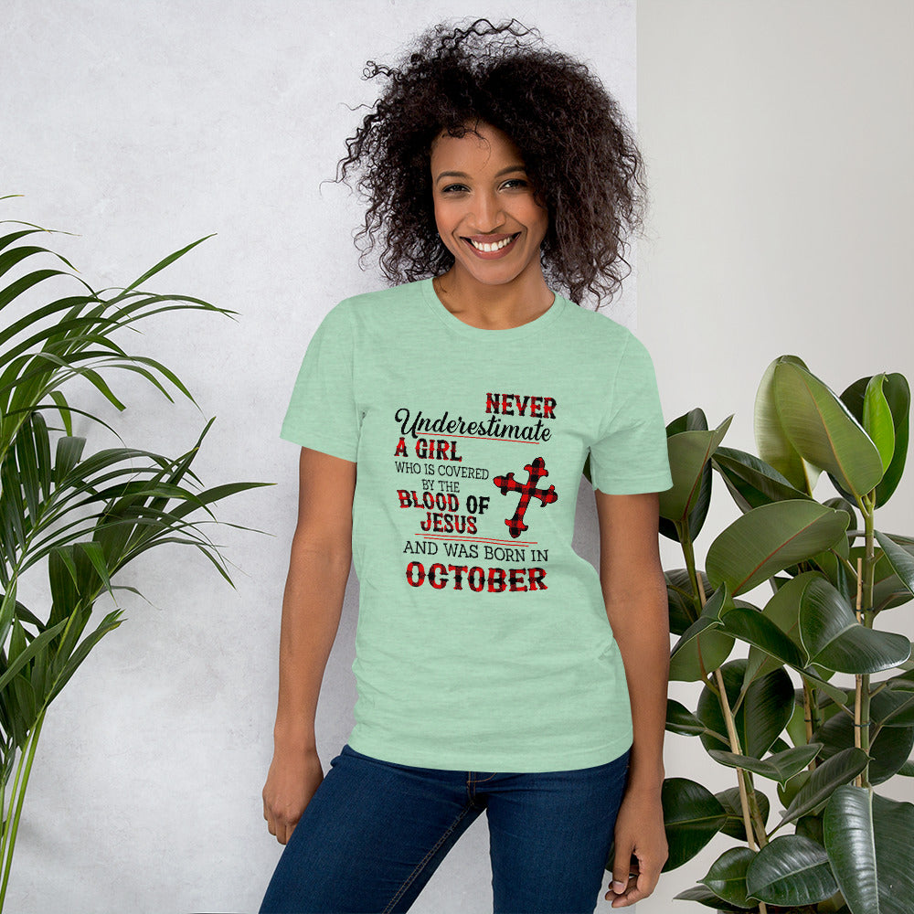 NEVER UNDERESTIMATE A GIRL BORN IN OCTOBERT-Shirt - Fearless Confidence Coufeax™
