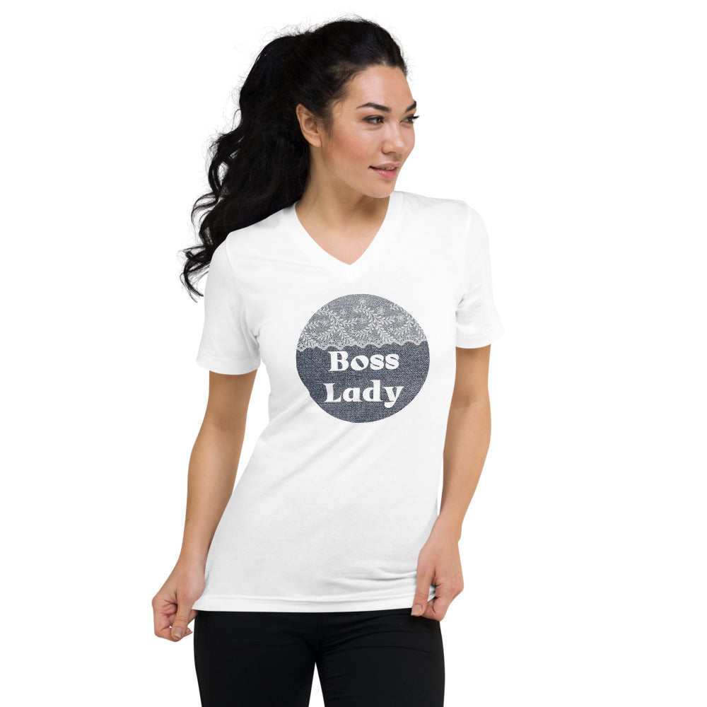 Boss Lady V-Neck T-Shirt - Fearless Confidence Coufeax™